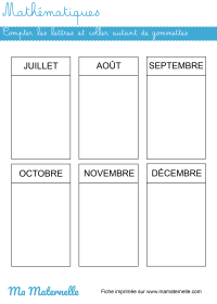 Moyenne section - Mathématiques : compter puis coller autant