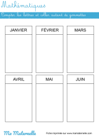 Moyenne section - Mathématiques : compter et coller autant de gommettes