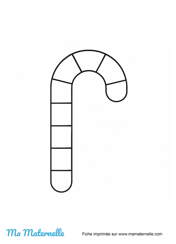 Activités - Coloriage : cane à sucre de noël