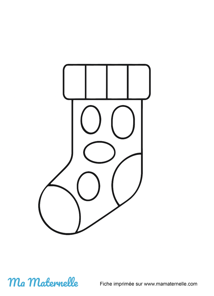 Activités - Coloriage : chaussette de noël