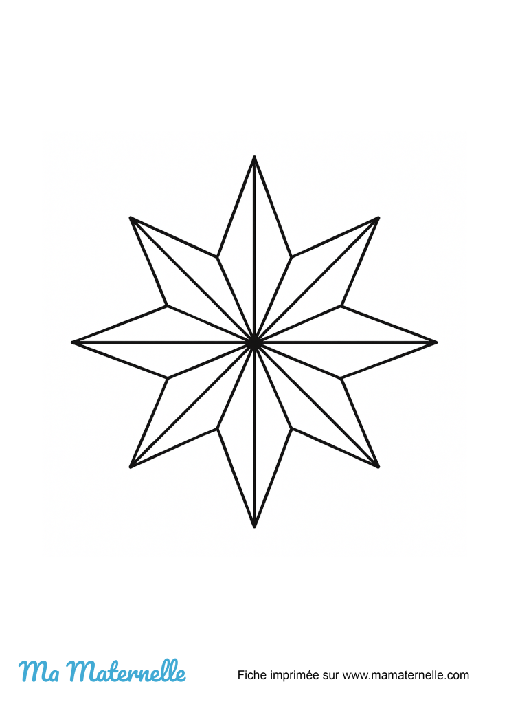 Activités - Coloriage : étoile de noël