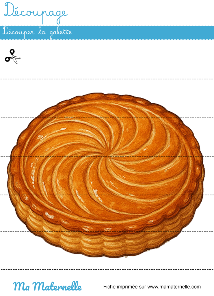 Moyenne section - Découpage : découper l&rsquo;image de la galette des rois