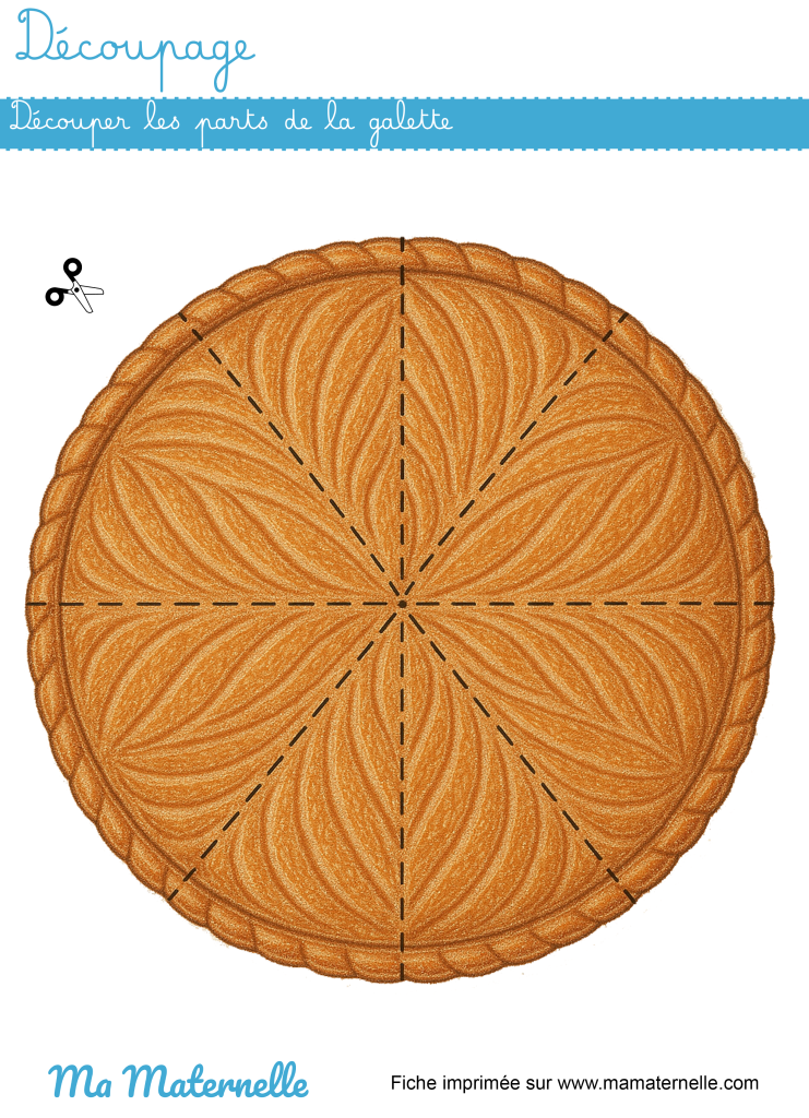 Grande section - Découpage : découper les parts de la galette