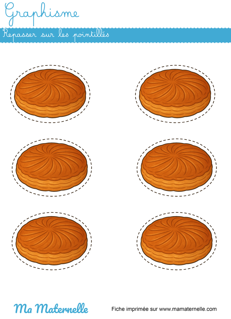 Grande section - Graphisme : repasser sur les pointillés