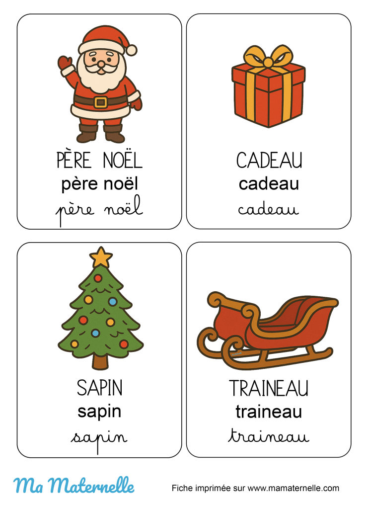 Activités - Imagier de noël