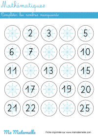 Grande section - Mathématiques : découper et placer dans l&rsquo;ordre croissant