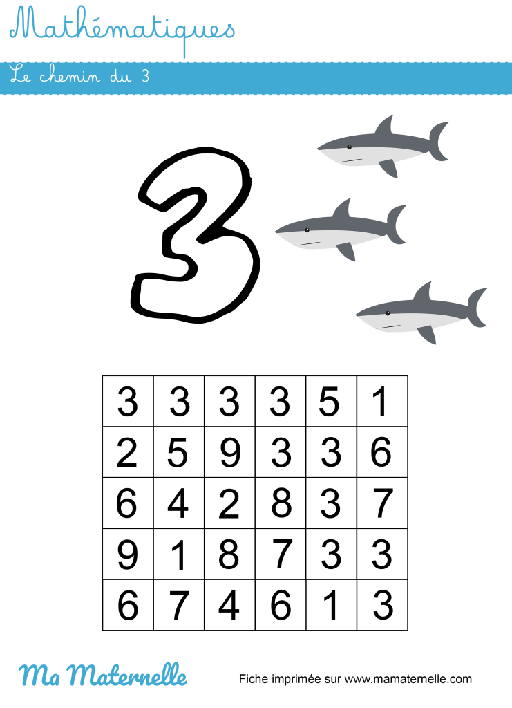 Moyenne section - Mathématiques : le chemin du 3