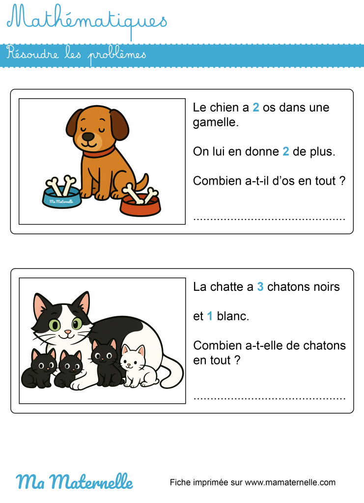 Grande section - Mathématiques : résoudre les problèmes