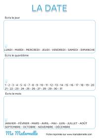 Grande section - Rituel de la date en maternelle