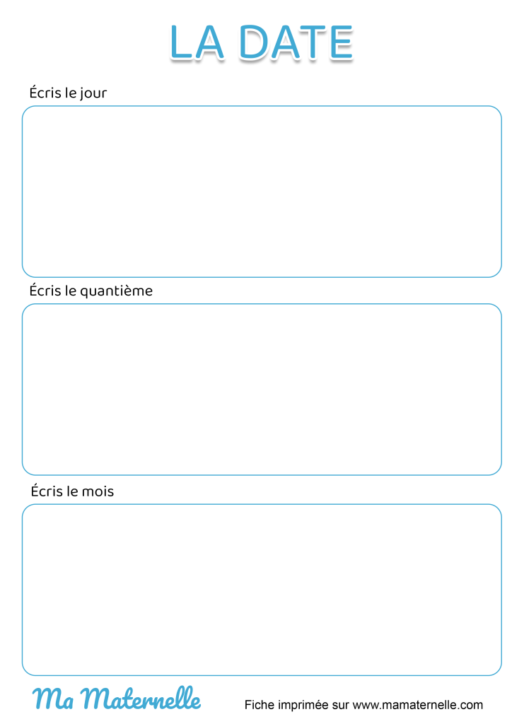 Grande section - Rituel de la date en maternelle