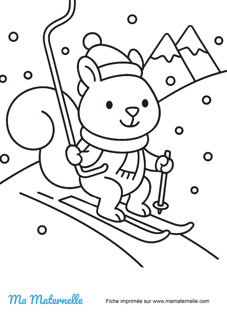 Activités - Coloriage : hiver