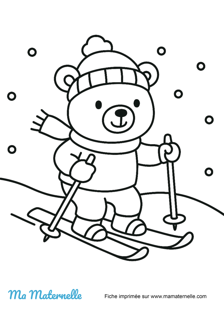 Activités - Coloriage : hiver
