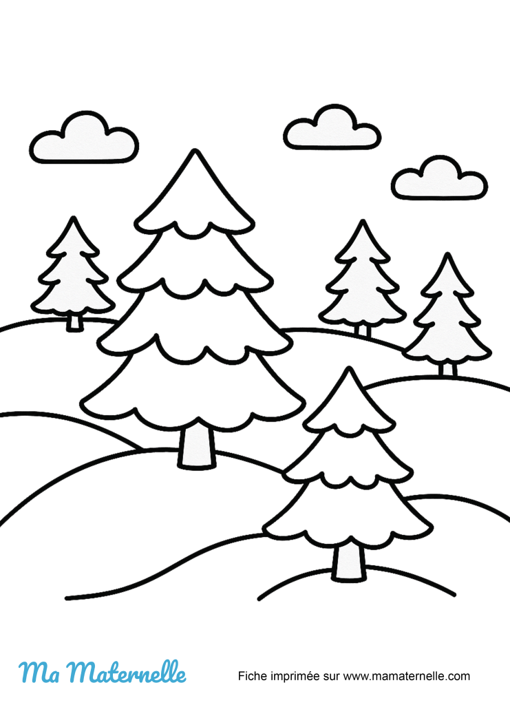 Activités - Coloriage : hiver