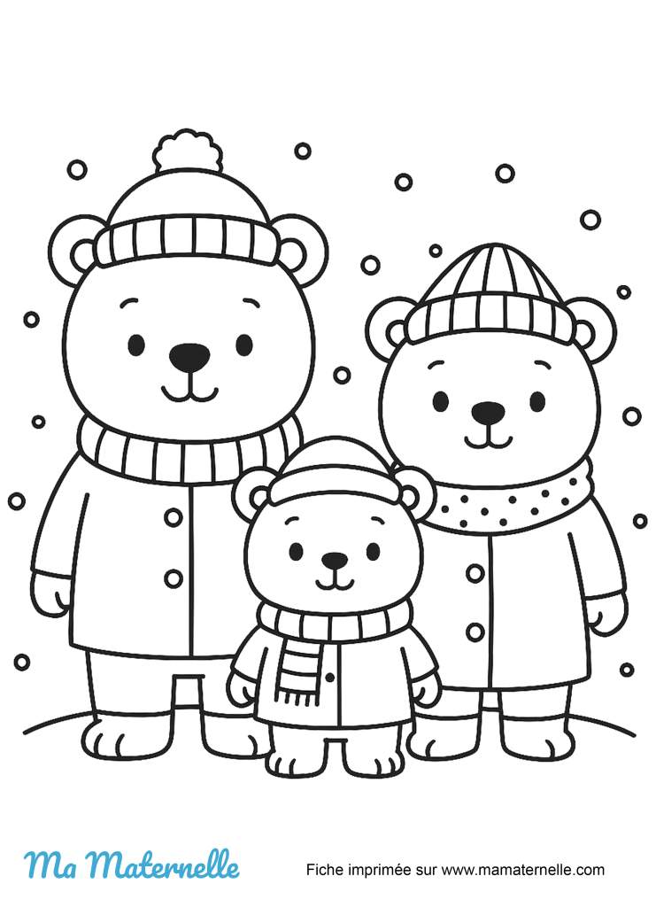 Activités - Coloriage : hiver