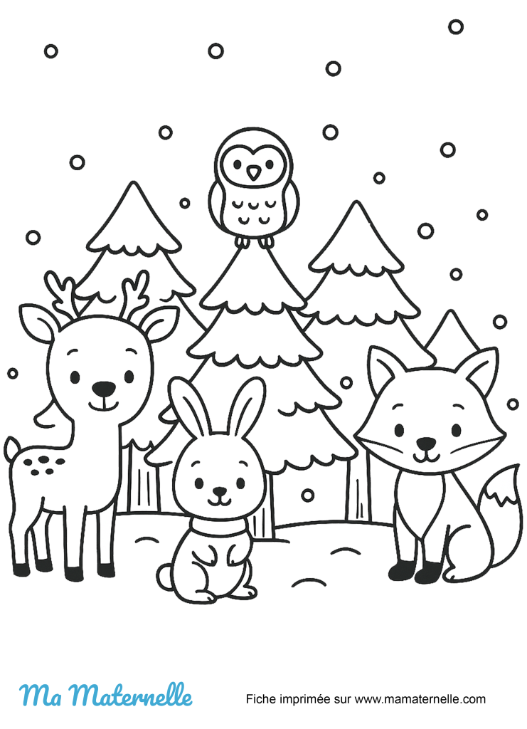 Activités - Coloriage : hiver