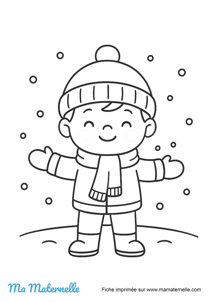 Activités - Coloriage : hiver