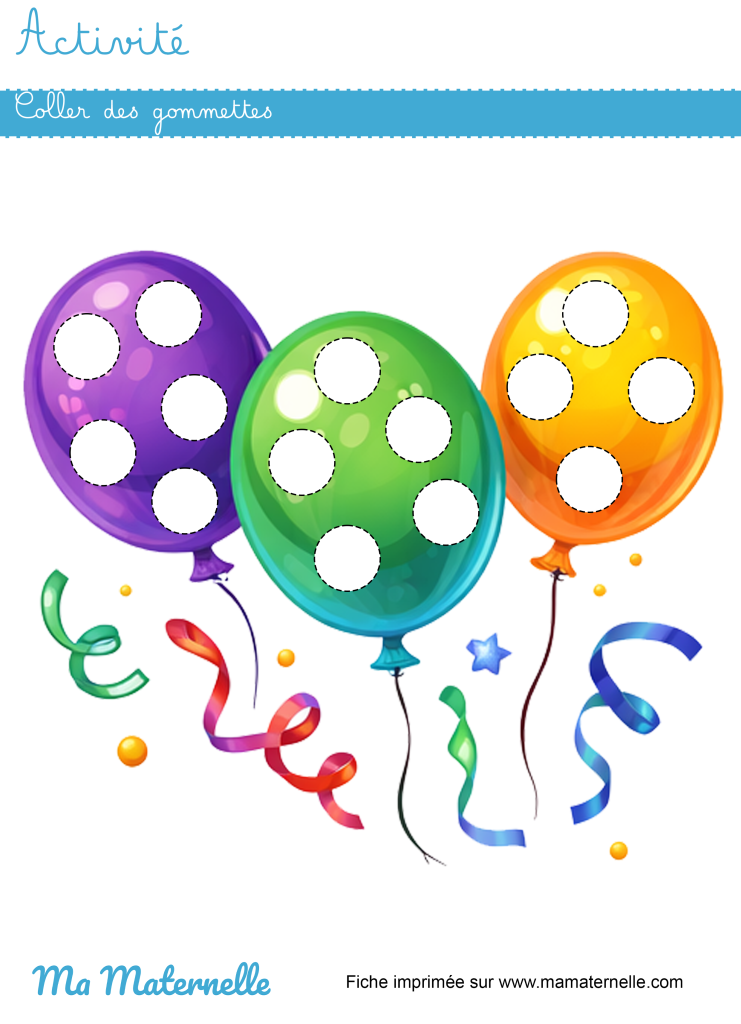 Activités - Activité : coller des gommettes
