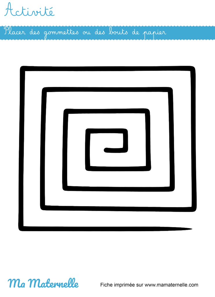 Activités - Activité : placer des gommettes ou des papiers