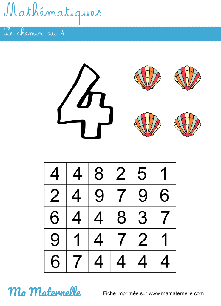 Moyenne section - Mathématiques : le chemin du 4