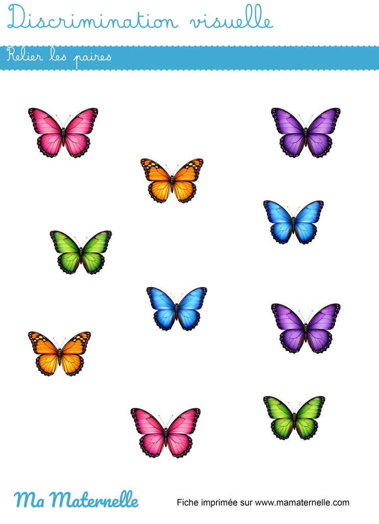 Grande section - Discrimination visuelle : relier les paires
