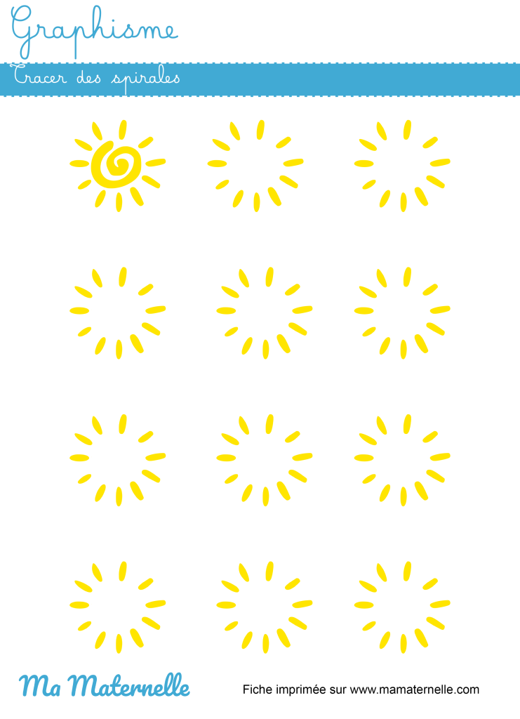 Grande section - Graphisme : tracer des spirales