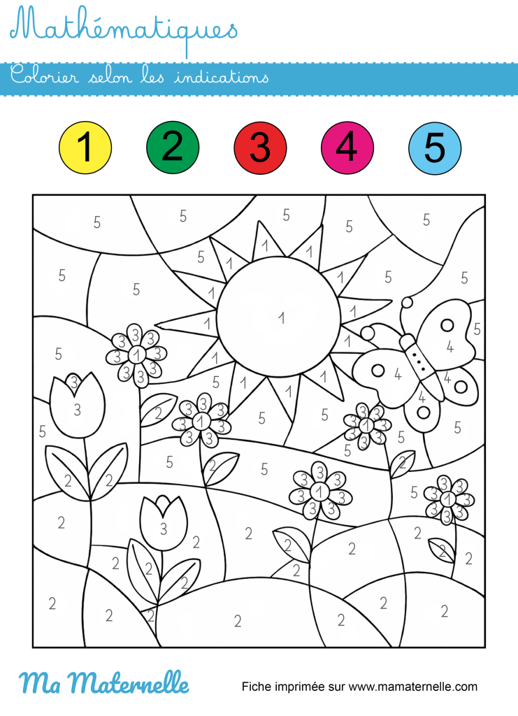 Grande section - Activité : colorier selon les indications