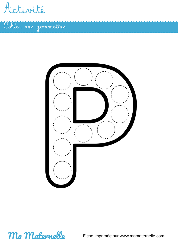 Activités - Activité : coller des gommettes