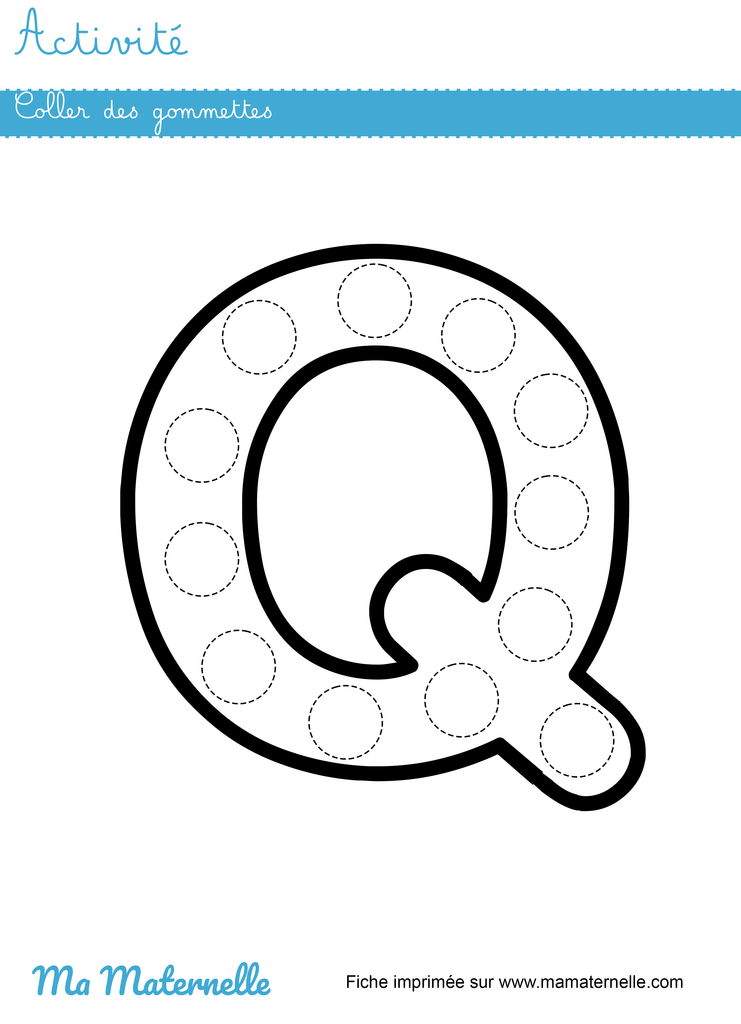 Activités - Activité : coller des gommettes