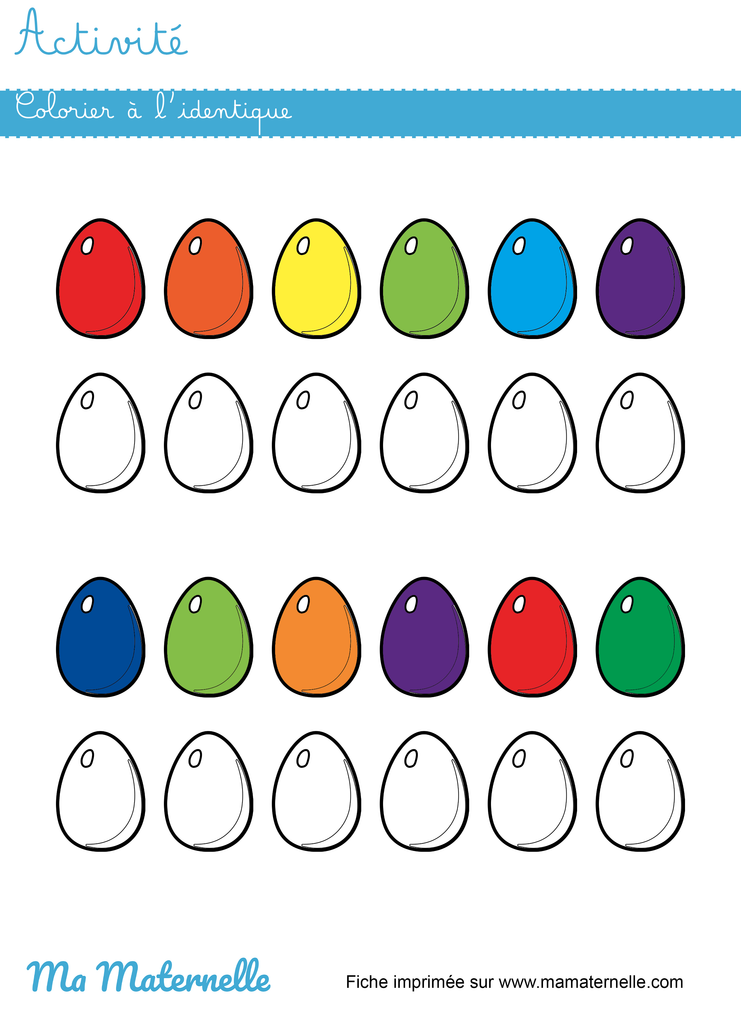 Activités - Activité : colorier à l&rsquo;identique