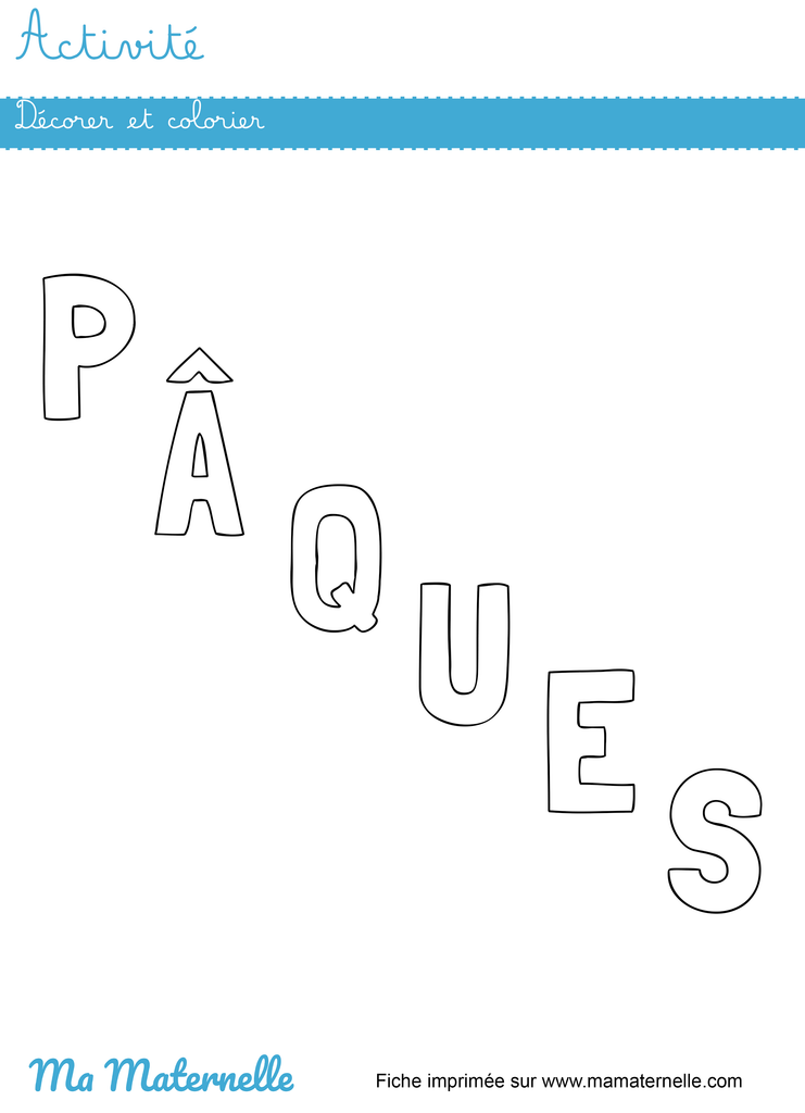 Activités - Activité : décorer et colorier
