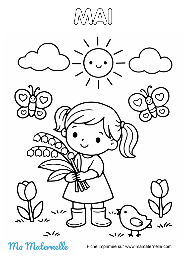 Activités - Coloriage du mois de mai