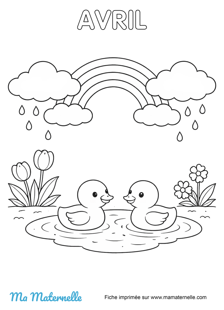 Activités - Coloriage du mois d&rsquo;avril