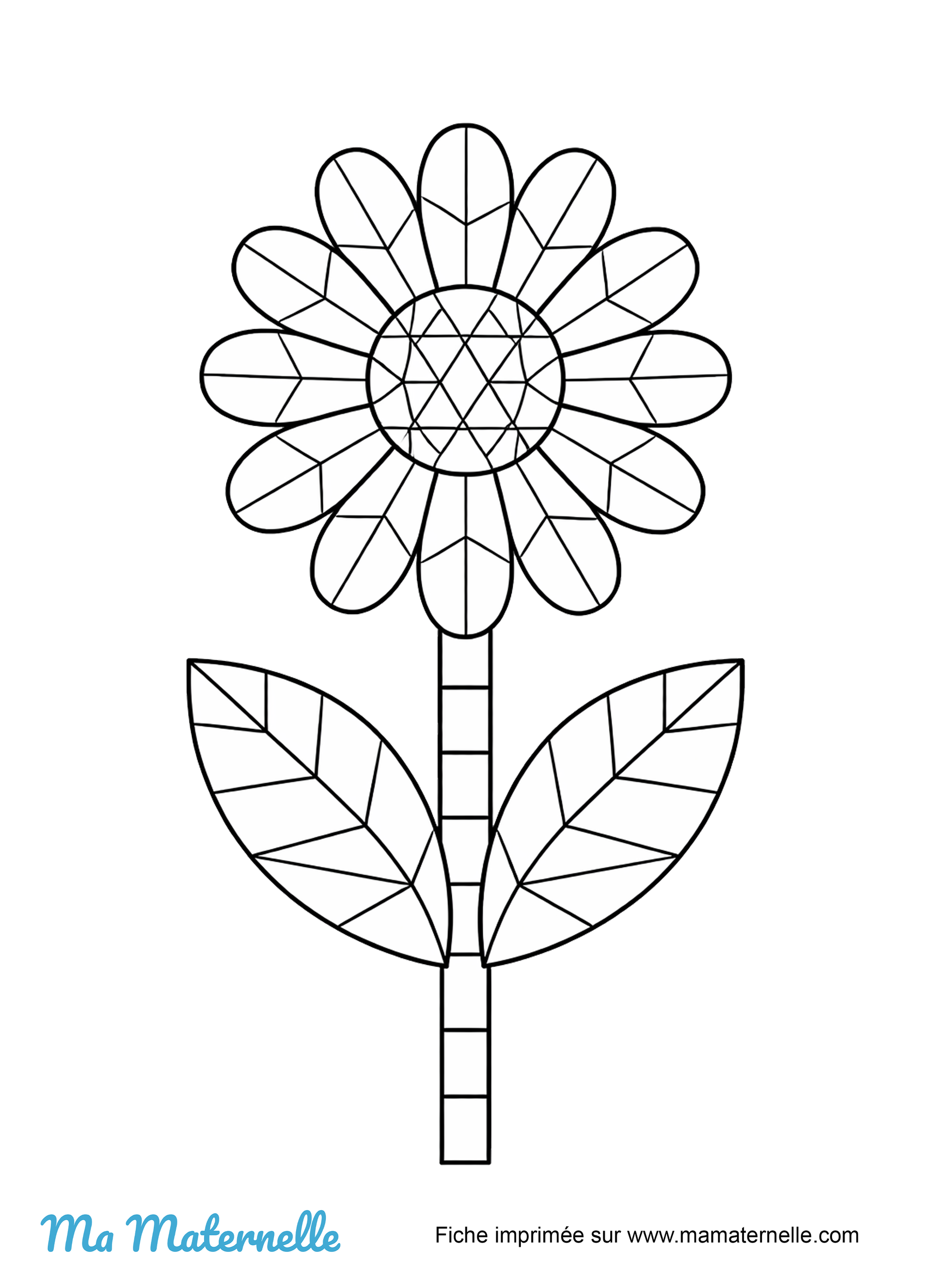 Activités - Coloriage : fleur du printemps