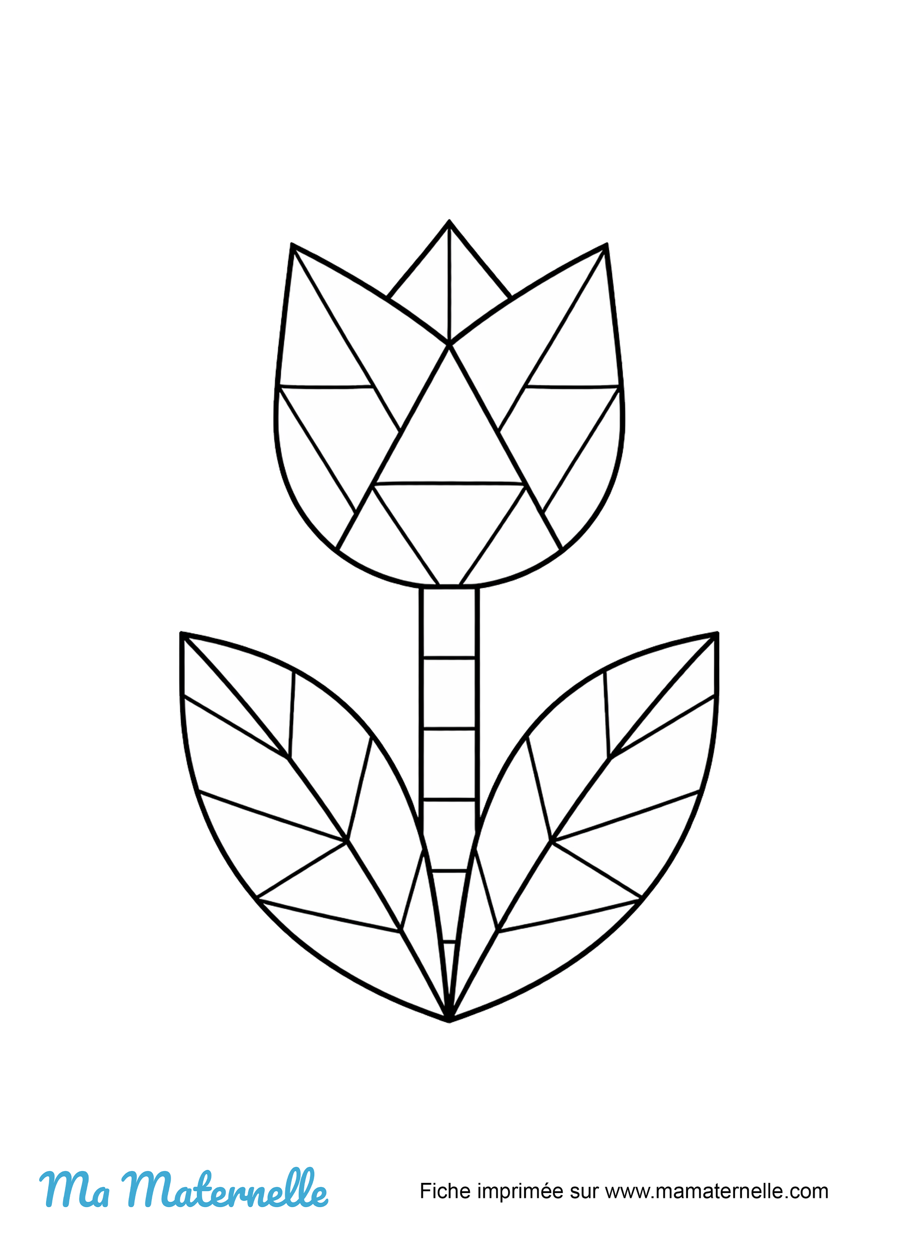 Activités - Coloriage : fleur du printemps