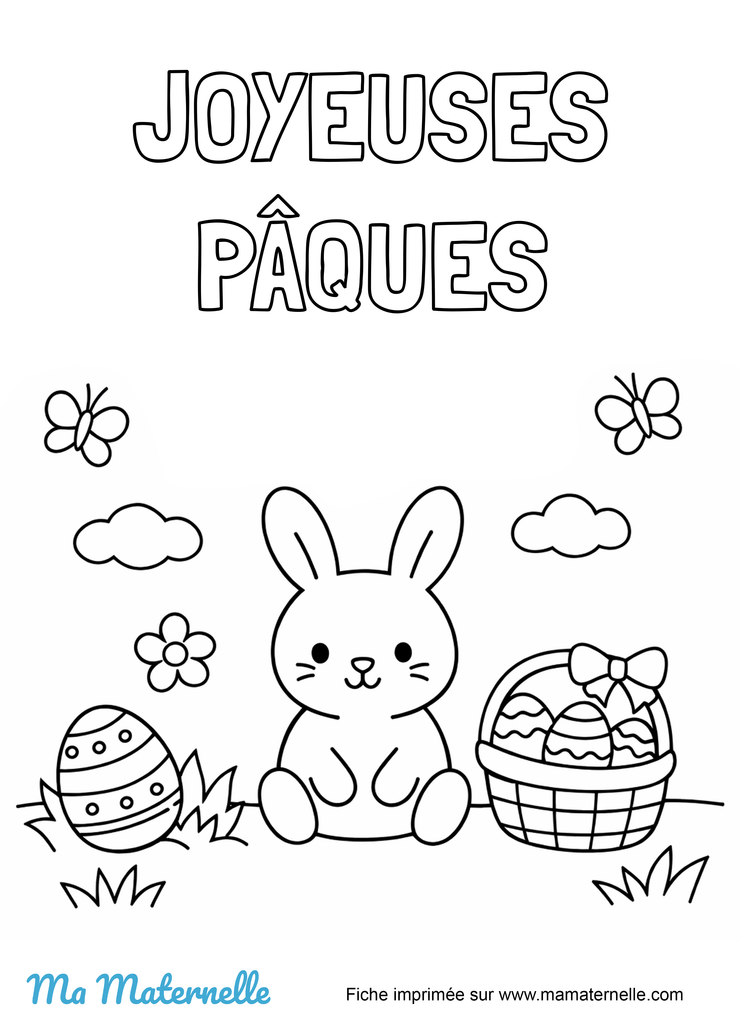 Activités - Activité : coloriage pâques