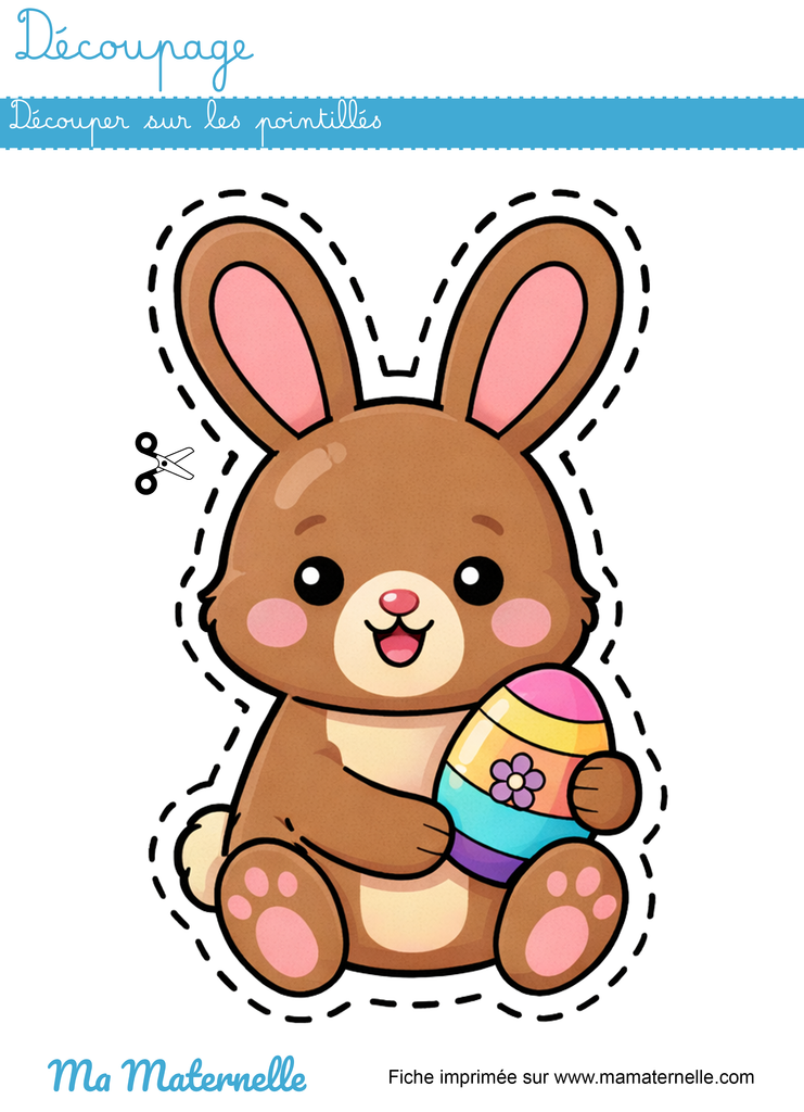 Grande section - Découpage : découper sur les pointillés