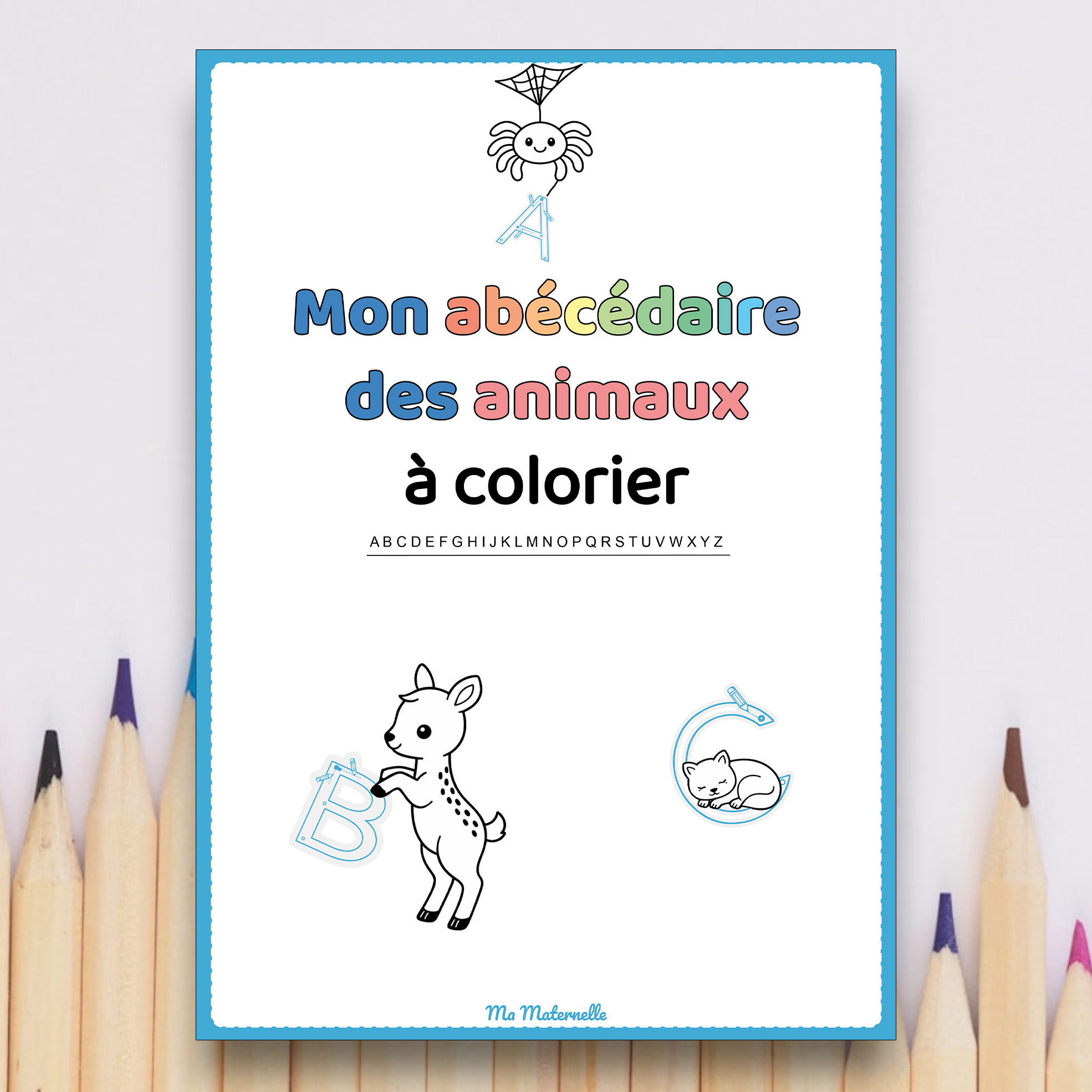 Mon abécédaire des animaux à colorier