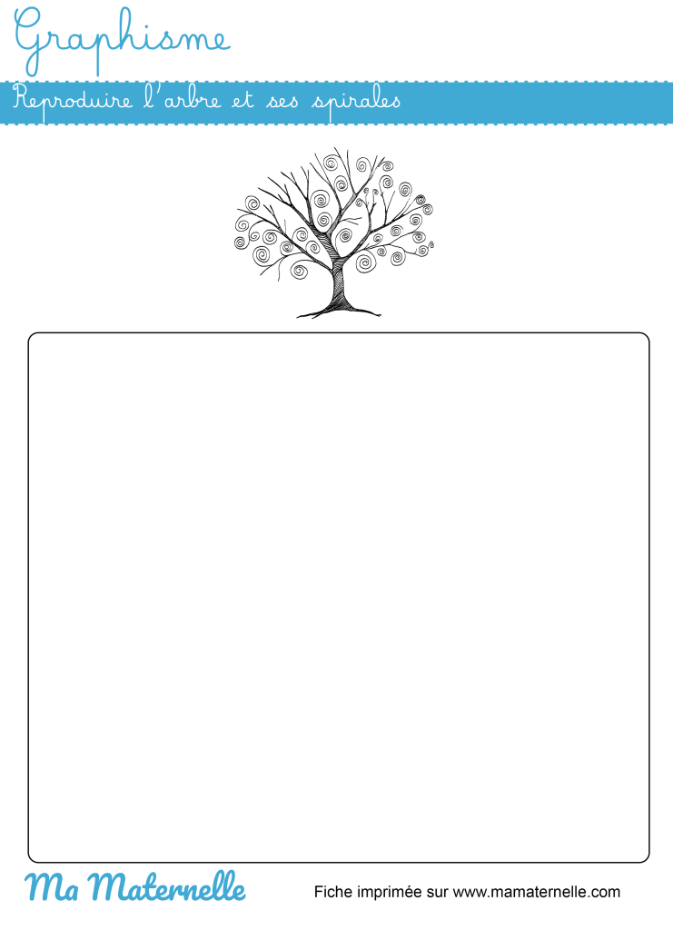 Grande section - Graphisme : reproduire l&rsquo;arbre et ses spirales