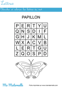 Grande section - Lettres : observer, découper puis placer