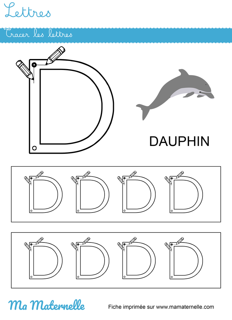 Moyenne section - Lettres : tracer les lettres