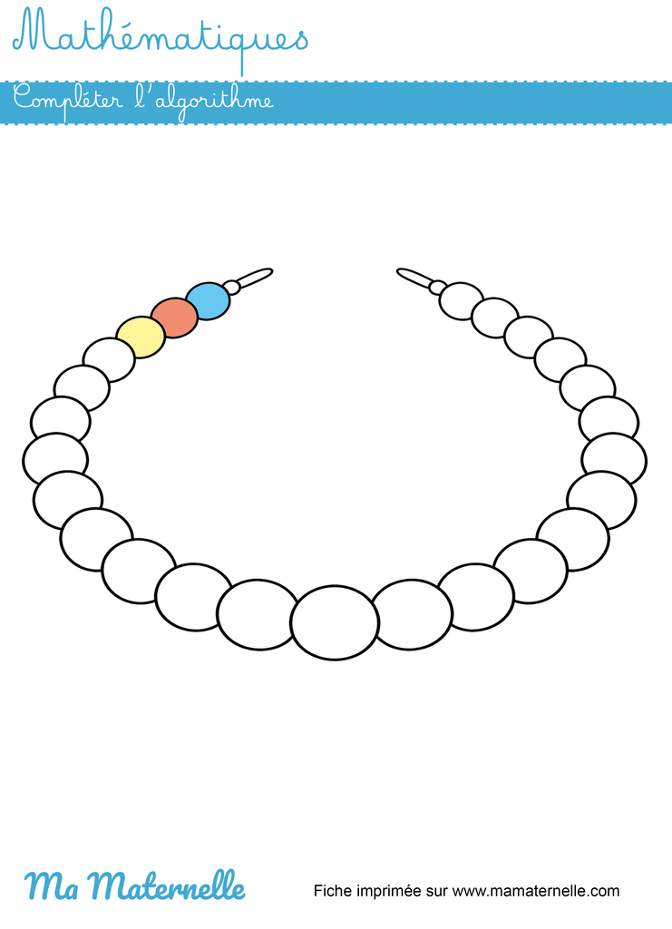 Grande section - Mathématiques : compléter l&rsquo;algorithme