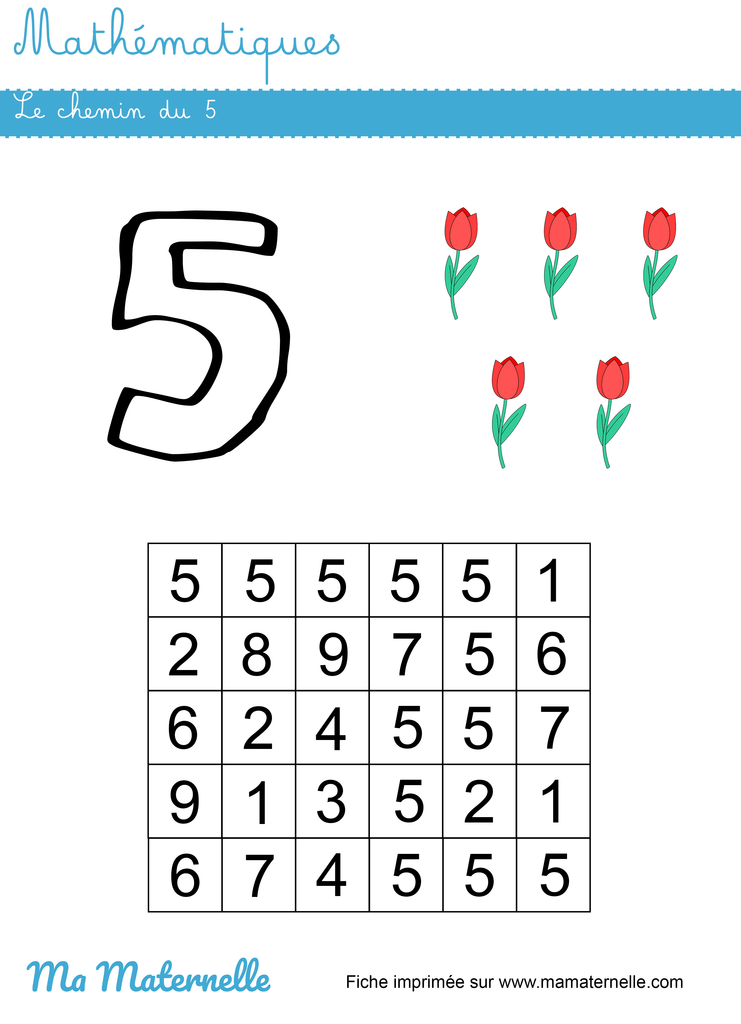 Moyenne section - Mathématiques : le chemin du 5