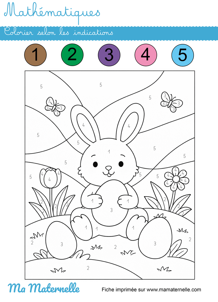 Grande section - Activité : colorier selon les indications