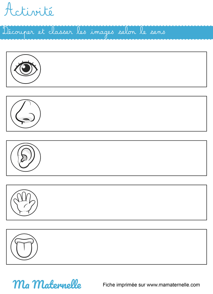 Activités - Activité : découper et classer les images selon le sens