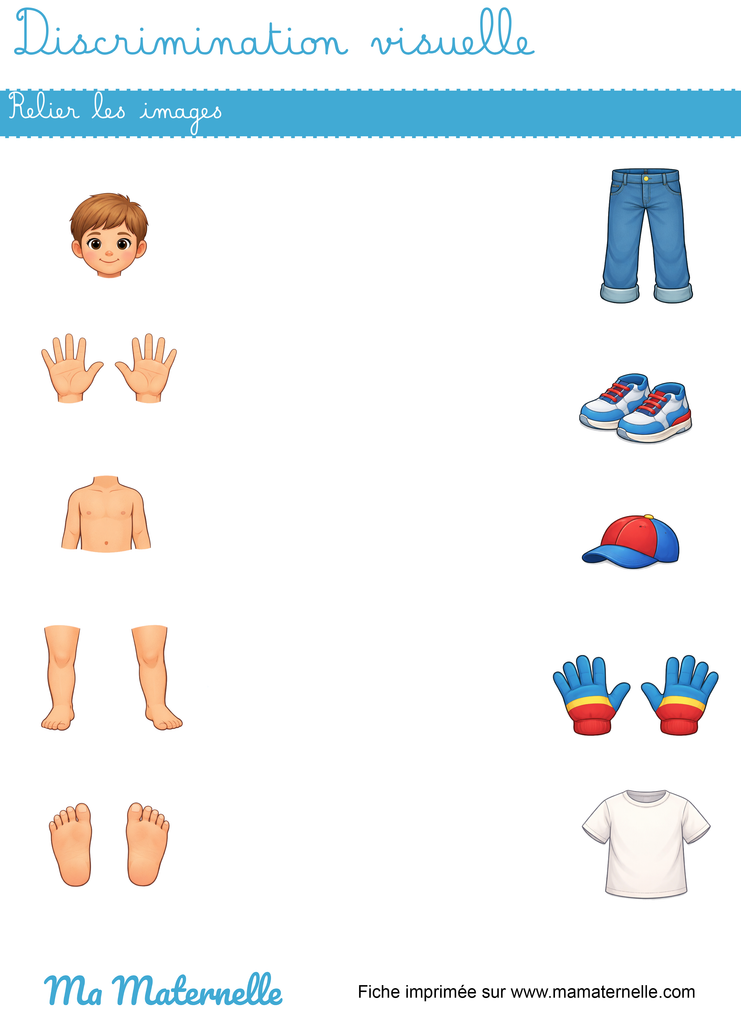 Moyenne section - Discrimination visuelle : relier les images
