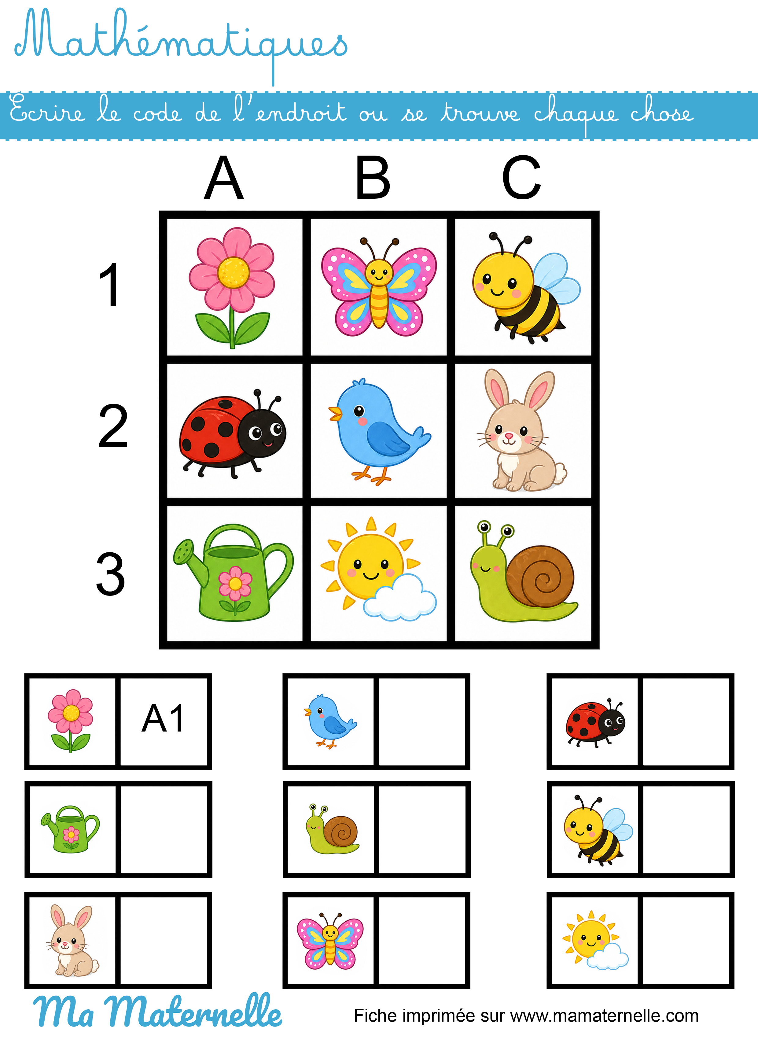 Grande section - Mathématiques : écrire le code