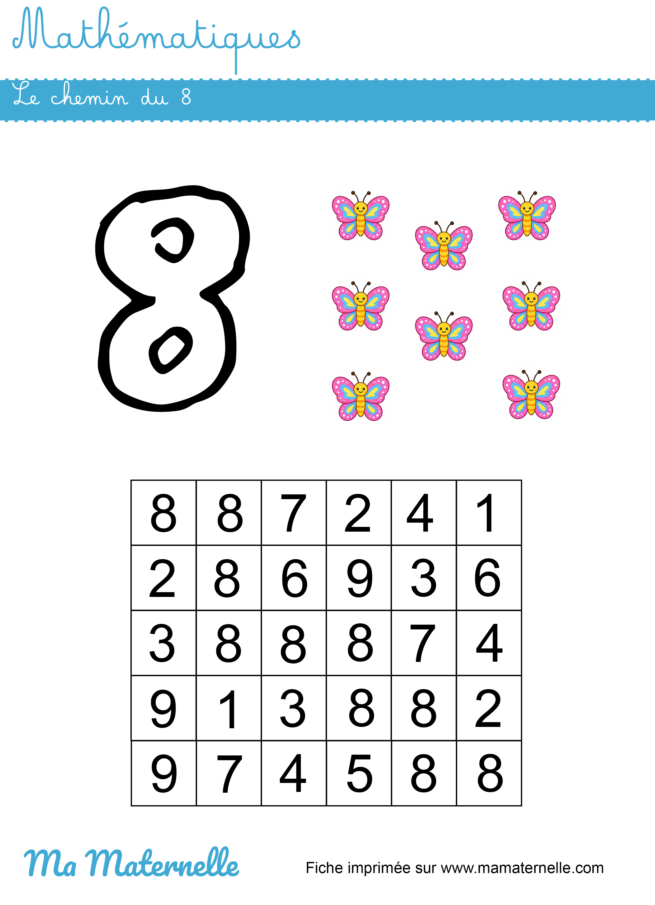 Grande section - Mathématiques : le chemin du 8