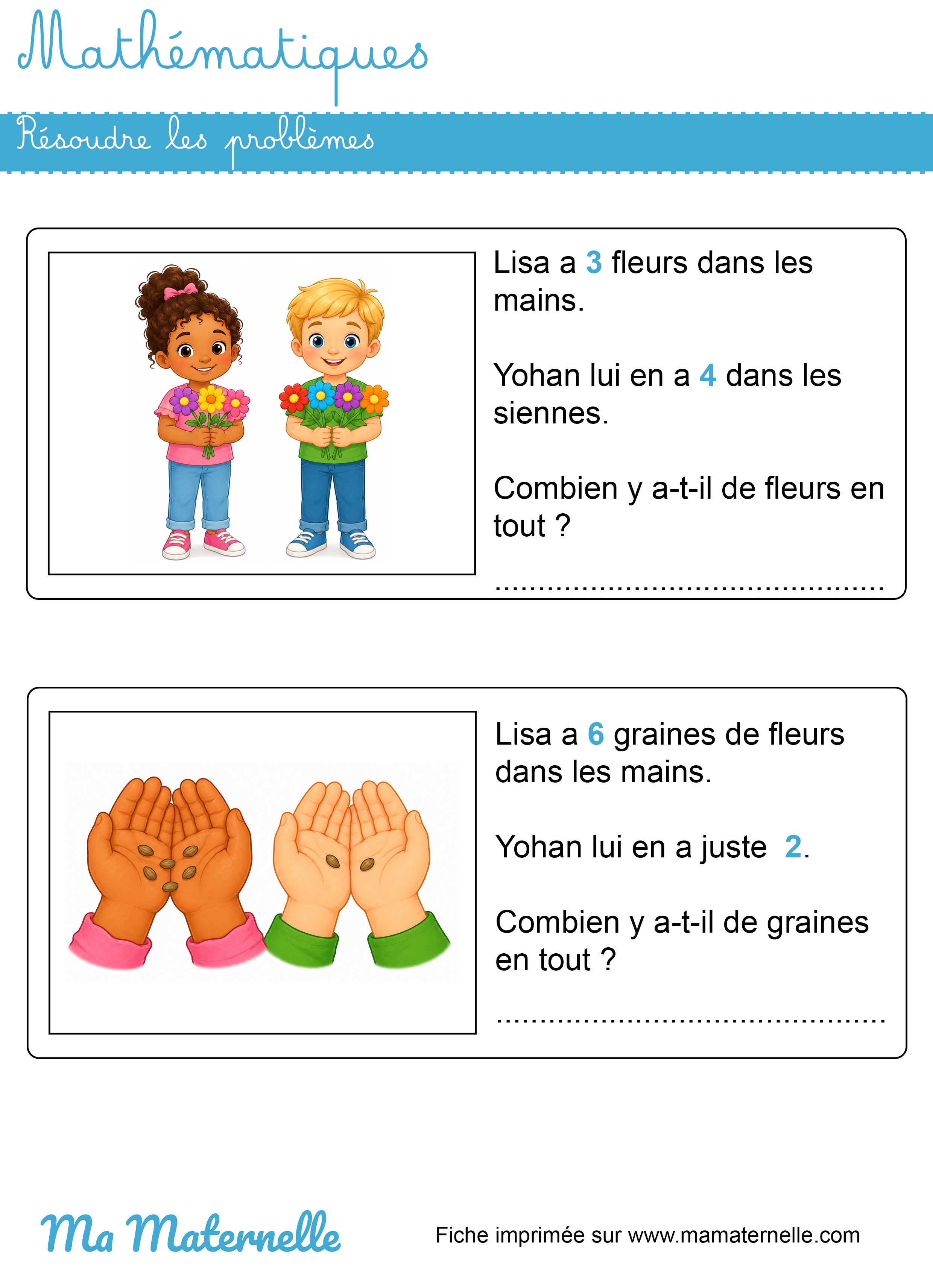 Grande section - Mathématiques : résoudre les problèmes