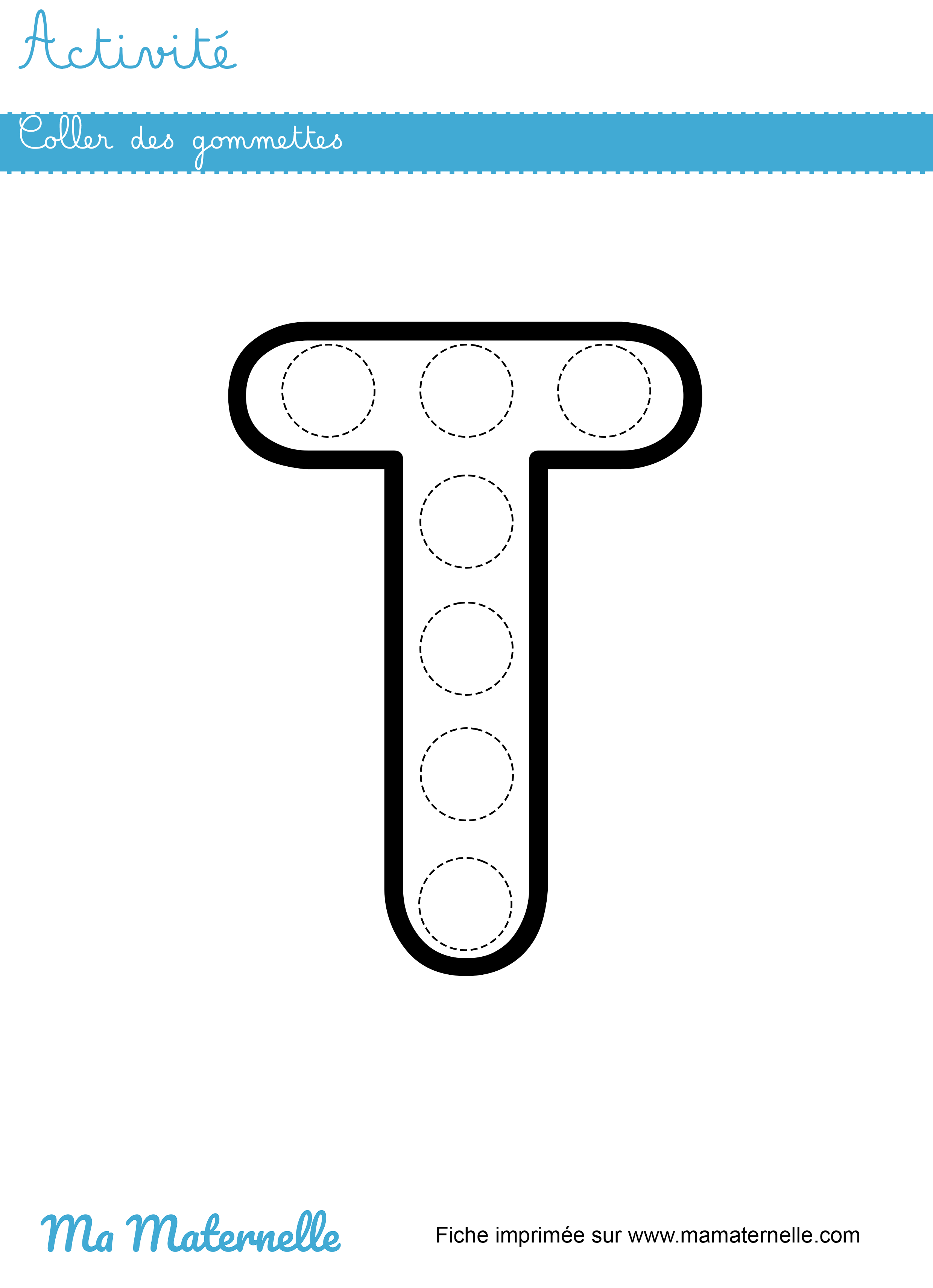 Activités - Activité : coller des gommettes