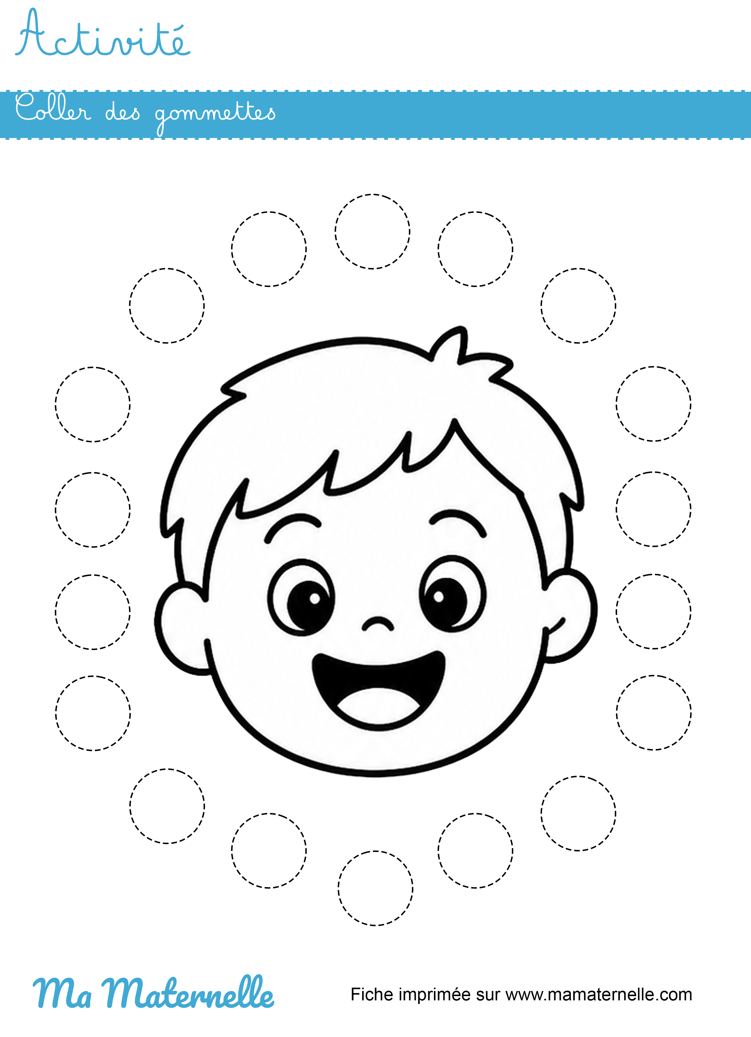 Activités - Activité : coller des gommettes